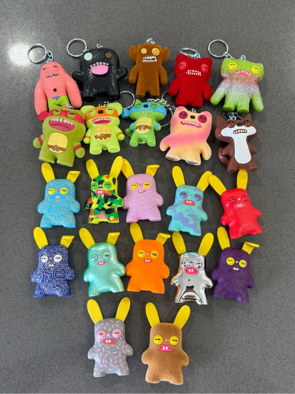 Huge Fuggler Lot - Keychains and Rabid Rabbits